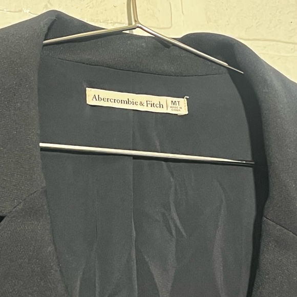 Abercrombie & Fitch Womens Black Blazer Mini Dress Medium Tall Wrap Long Sleeve - Picture 4 of 14